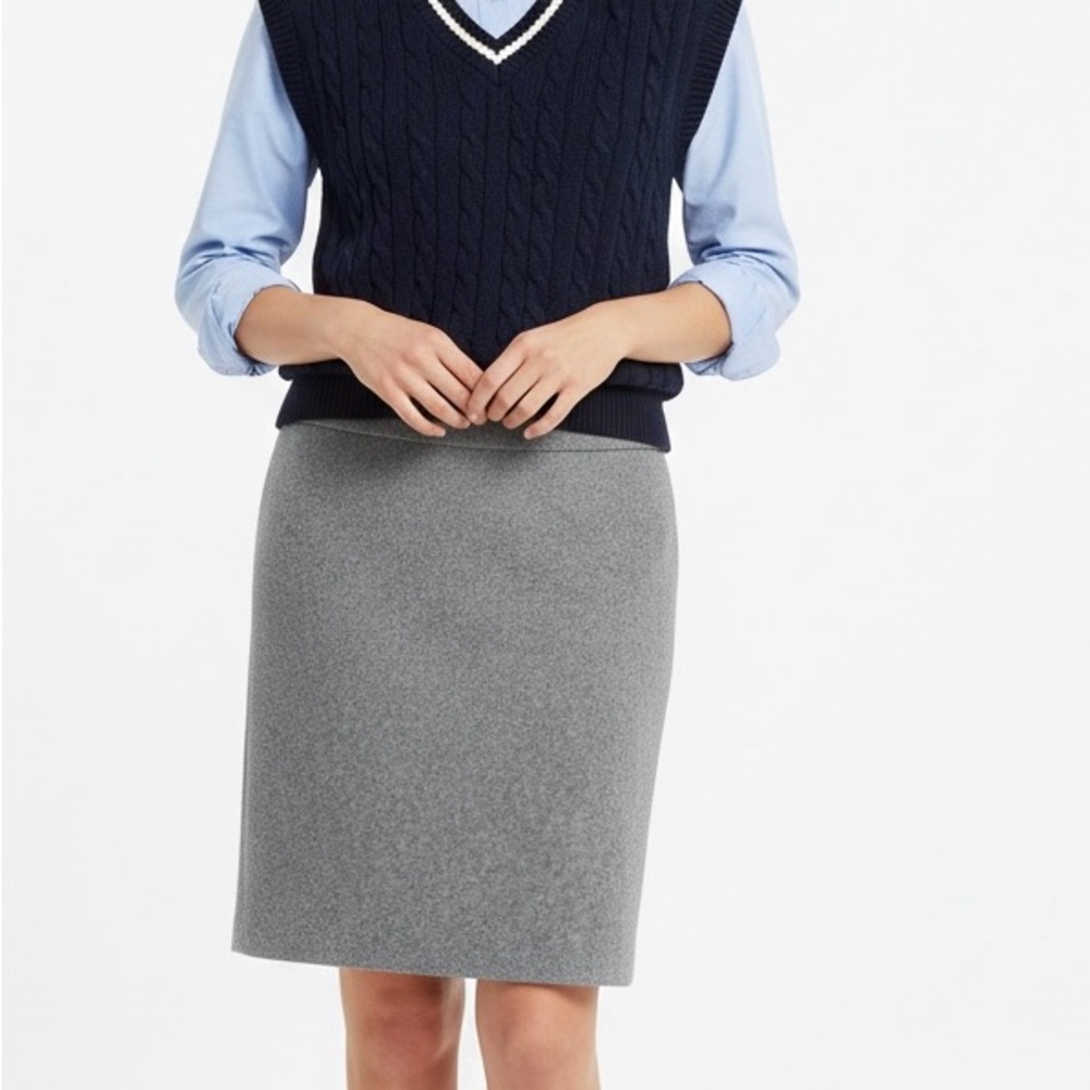 J. Crew Heather Gray Pencil Skirt (Size 0)